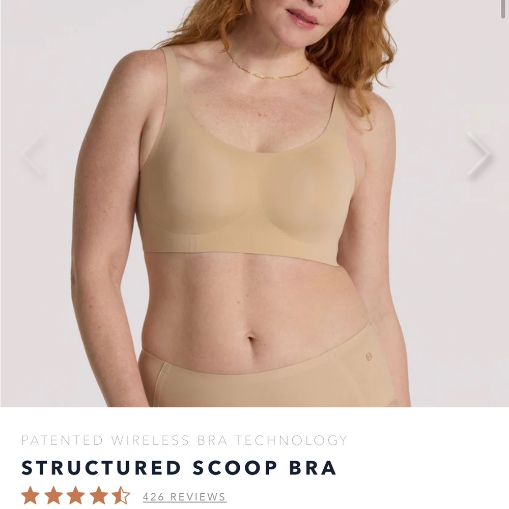 Evelyn & Bobbie Structured Scoop Bra NWOT